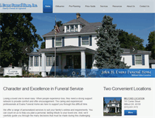 Tablet Screenshot of evansfuneralhome.com